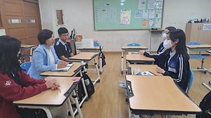 김현옥 의원, 두루중  방문해 ‘저탄소 환경급식의 날’추진 방안 청취
